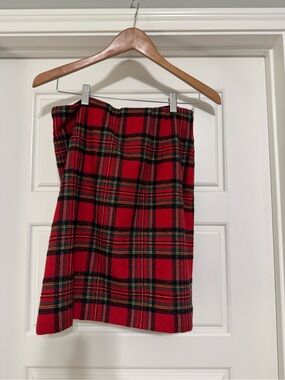 Talbots Red Plaid Mini Skirt